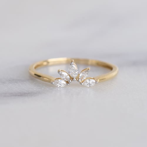 Elegantní prsten s marquise diamanty Maurice