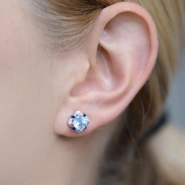 Náušnice s topazy 20582