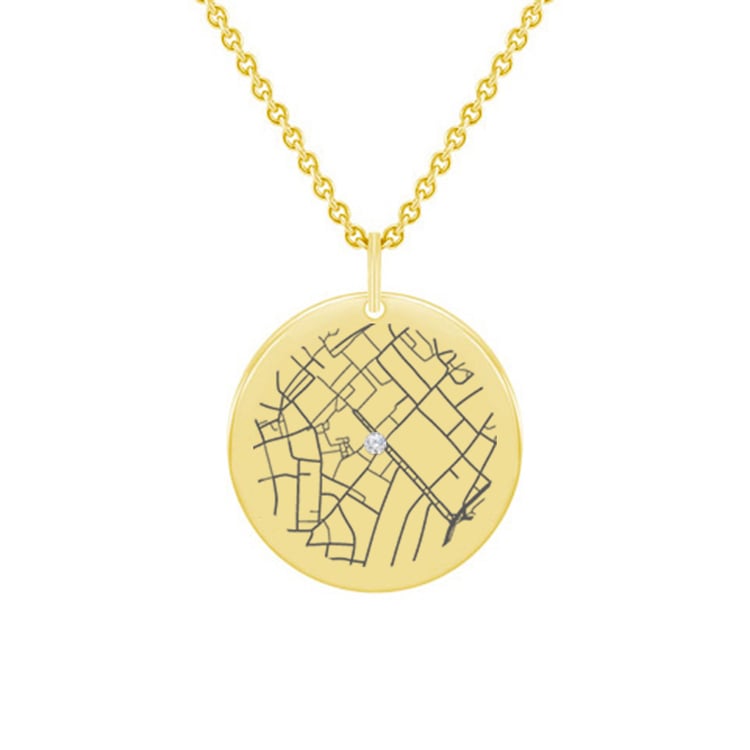 Pozlacený přívěsek s diamantem 89265