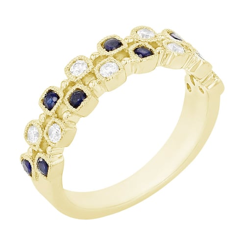 Elegantní eternity prsten se safíry a diamanty Sissie