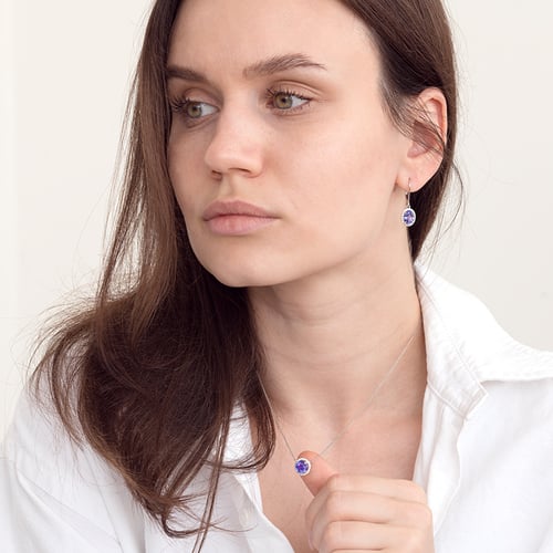 Tanzanitový náhrdelník s diamanty Naara