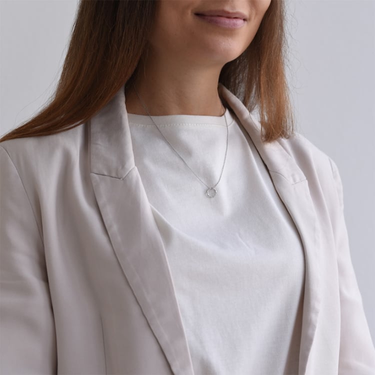 Zlatý karma přívěsek s diamanty 64215