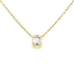 Stříbrný pozlacený přívěsek bílým topazem Brecken