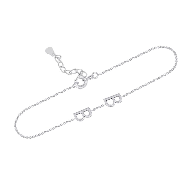 Stříbrný náramek se 2 písmenky podle vaší volby Annika