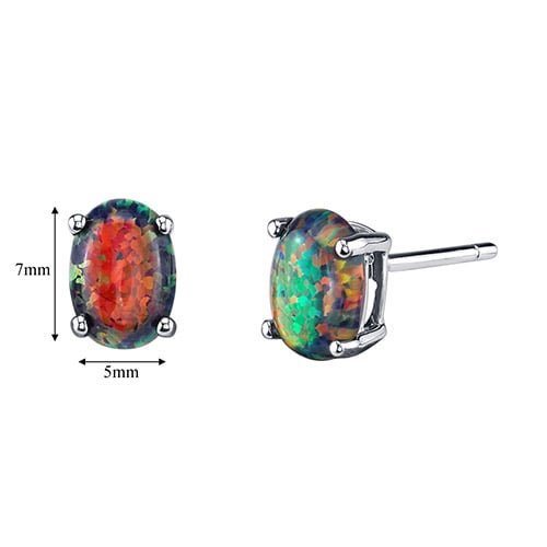 Náušnice s černými opály 22942