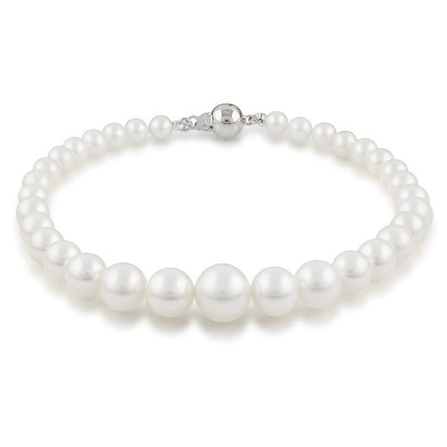 Něžný náramek s bílými perlami Pyah