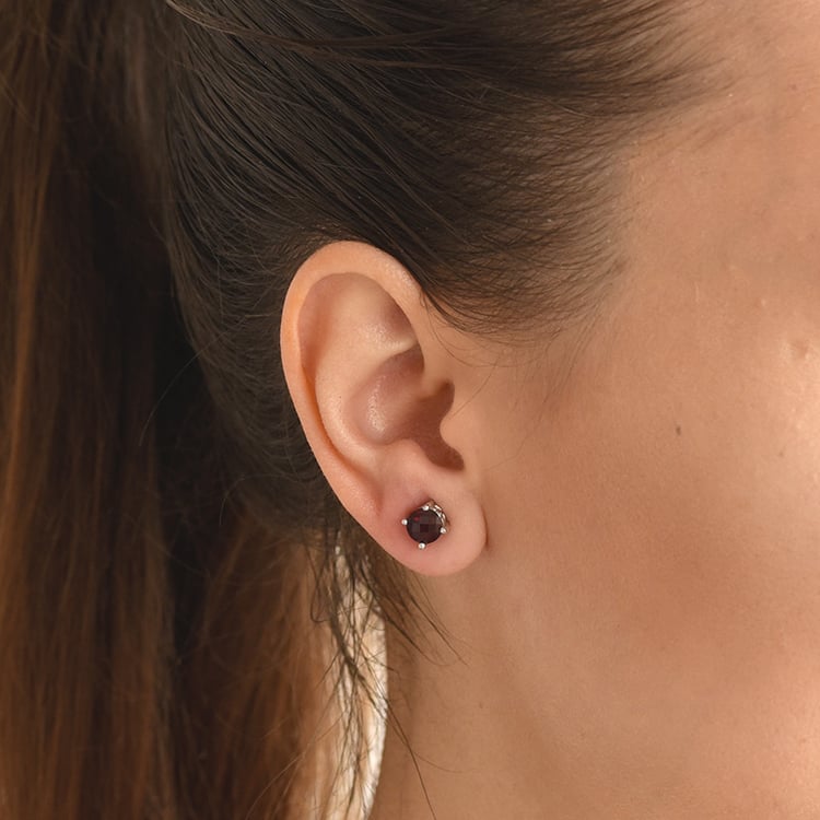 Náušnice s granáty 68870