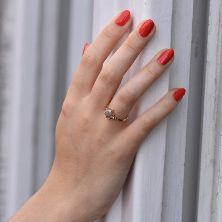 Zlatý salt´n´pepper prsten Eldrid 44217