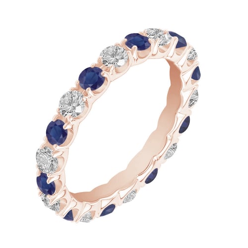Eternity prsten se safíry a diamanty Sykes