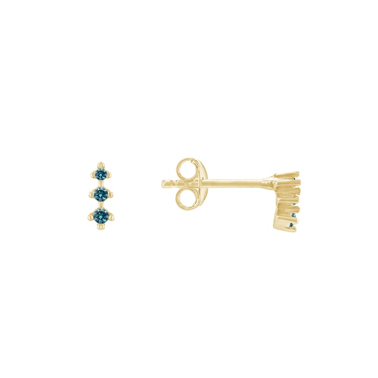 náušnice s modrými diamanty 86018