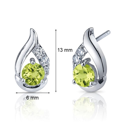 Náušnice ze stříbra s olivíny 23730