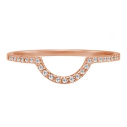 Vykrojený snubní prsten plný diamantů Tessie