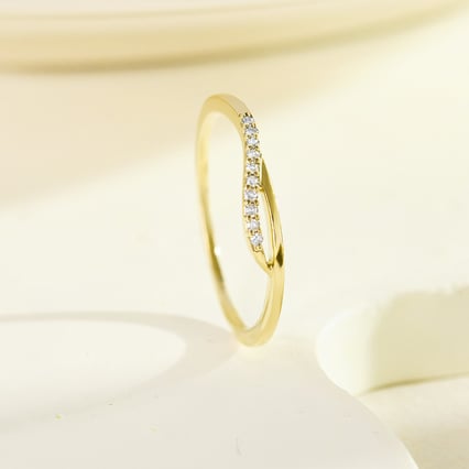 Atypický prsten ze stříbra s diamanty Terje