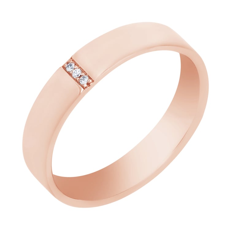 Zlaté snubní prsteny s diamanty Pyar 105526