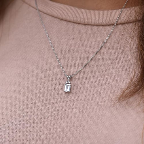 Zlatý přívěsek s akvamarínem a diamanty Deandra