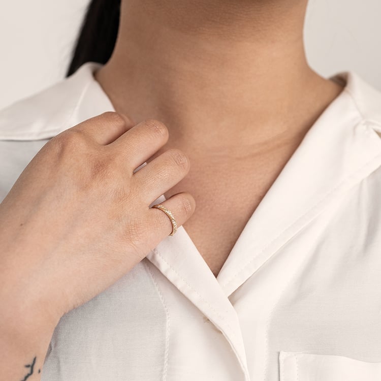 Propletený eternity prsten s lab-grown diamanty Frances 120705