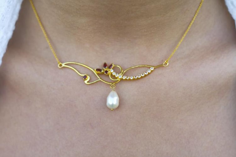 Náhrdelník s perlou 6932