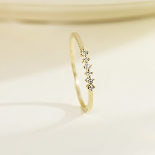 Minimalistický prsten ze zlata s diamanty Casper