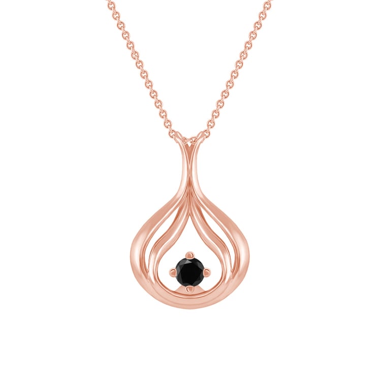 Náhrdleník s černým diamantem