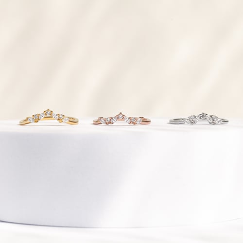 Vykrojený prsten s round a marquise diamanty Fergal