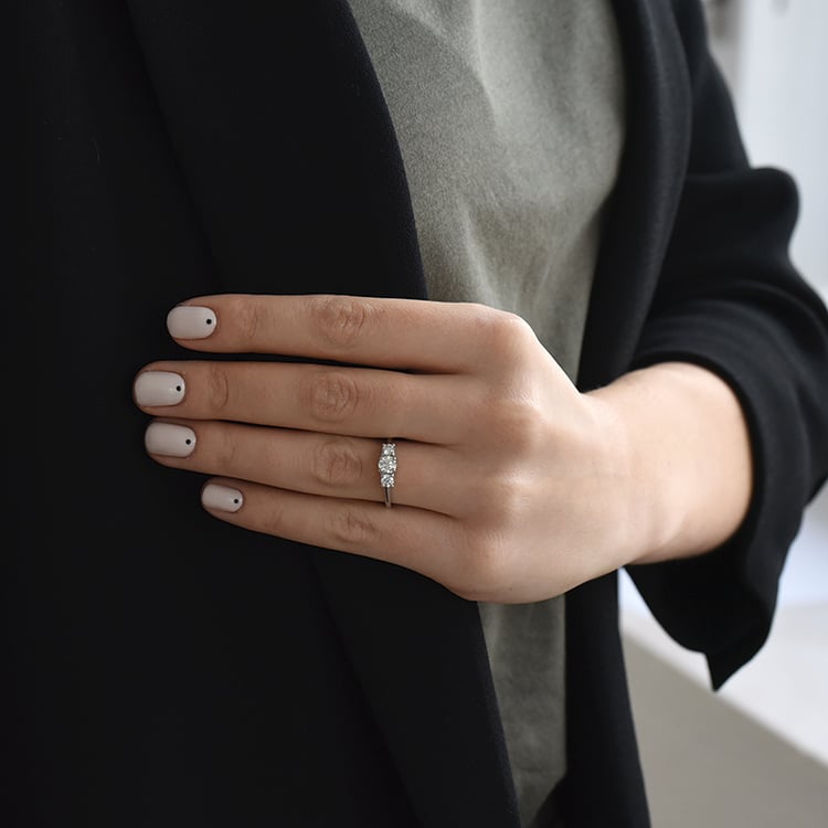 Zásnubní prsten s třemi topazy Anita 72176