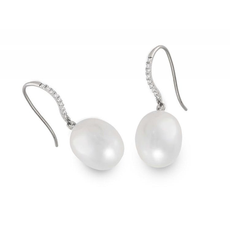 Zlaté náušnice s perlou 25065