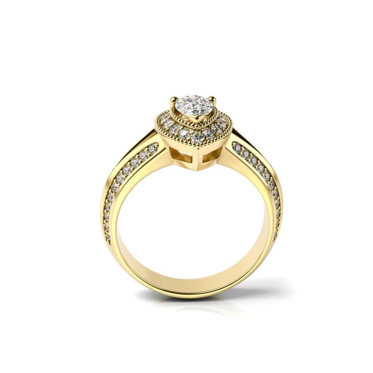 Prsten s pear diamantem 19843