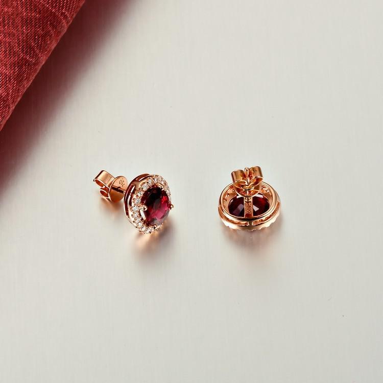 Oválné náušnice s turmalíny 4902