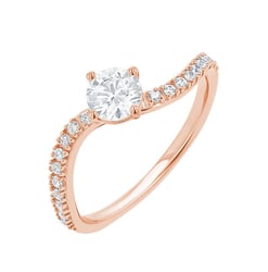 Atypický zásnubní prsten s lab-grown diamantem Elise