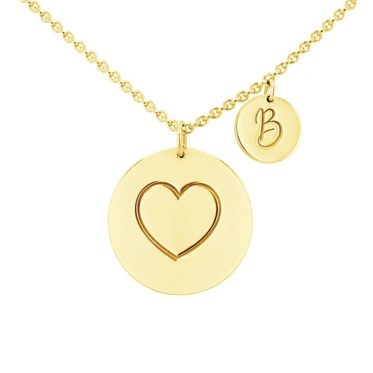 Stříbrný přívěsek se srdcem a gravírem písmene Kadie 99635