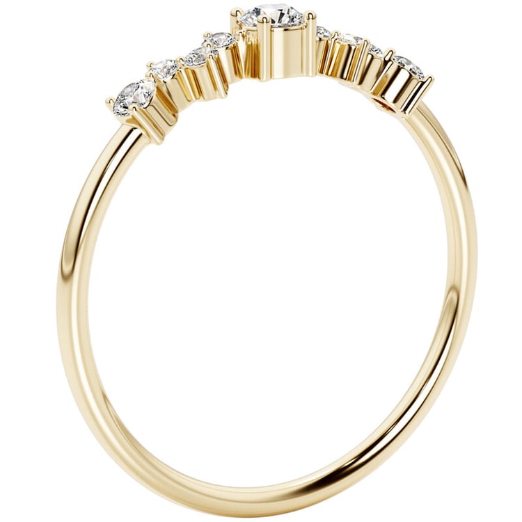 Stříbrný cluster prsten se zářivými lab-grown diamanty Percy 138568