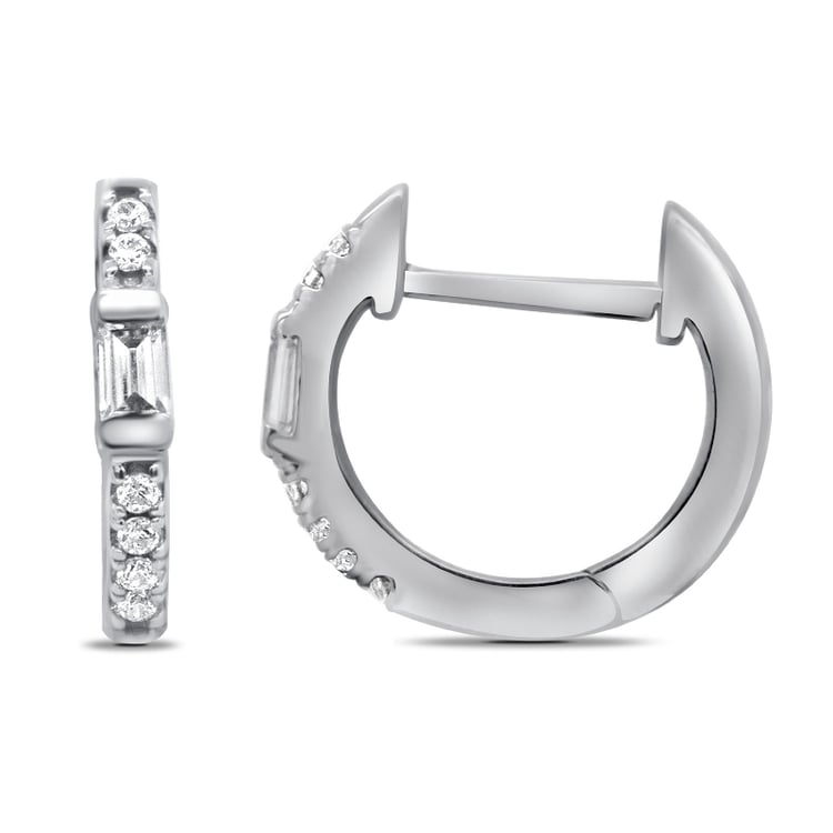 Diamantové kruhové náušnice ze zlata Agni 67247