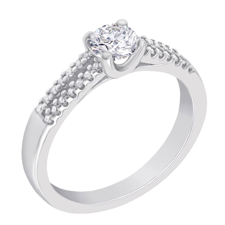 Platinový zásnubní prsten s diamanty Waya