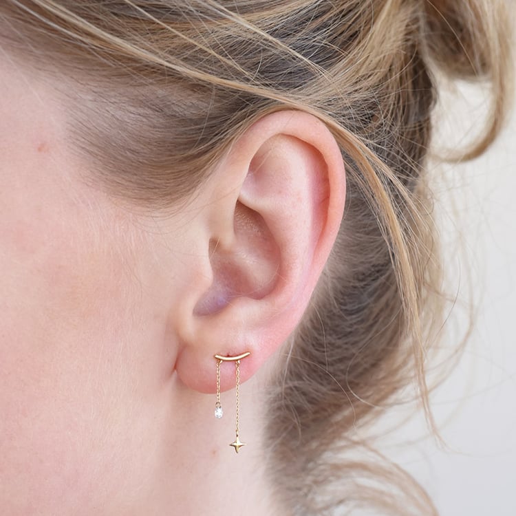 Visací náušnice s hvězdami 86792