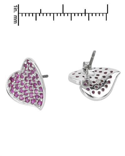  Romantické srdíčkové náušnice 925