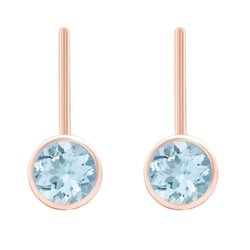 Zlaté visací náušnice s akvamaríny Vega