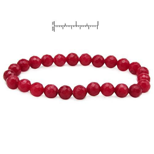 Korálkový rubínový náramek 842