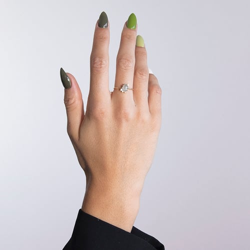 Prsten se salt and pepper diamantem a lab-grown diamanty Kendra