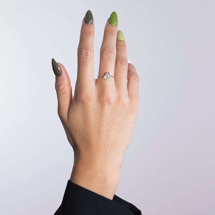 Prsten se salt and pepper diamantem a lab-grown diamanty Kendra 109891