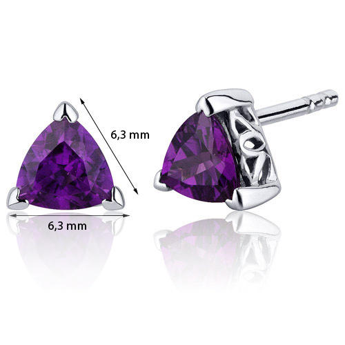 Stříbrné ametystové náušnice 4213