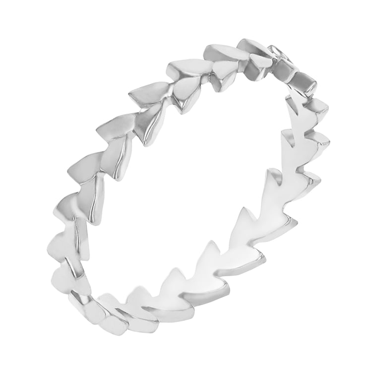 Minimalistický prsten z bílého zlata