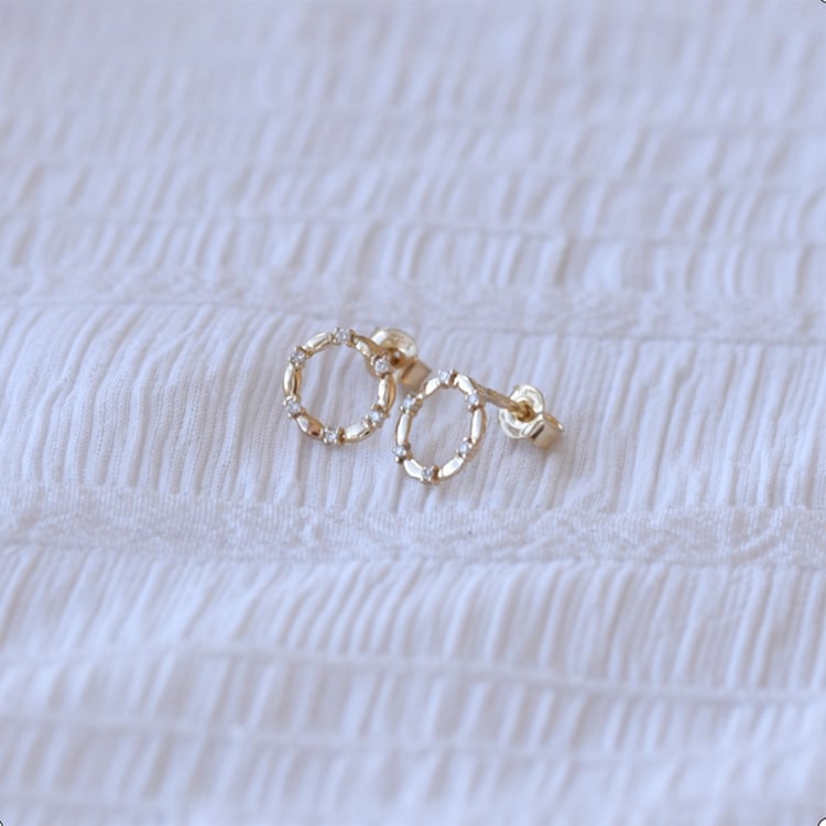 Pozlacené karma náušnice 73278