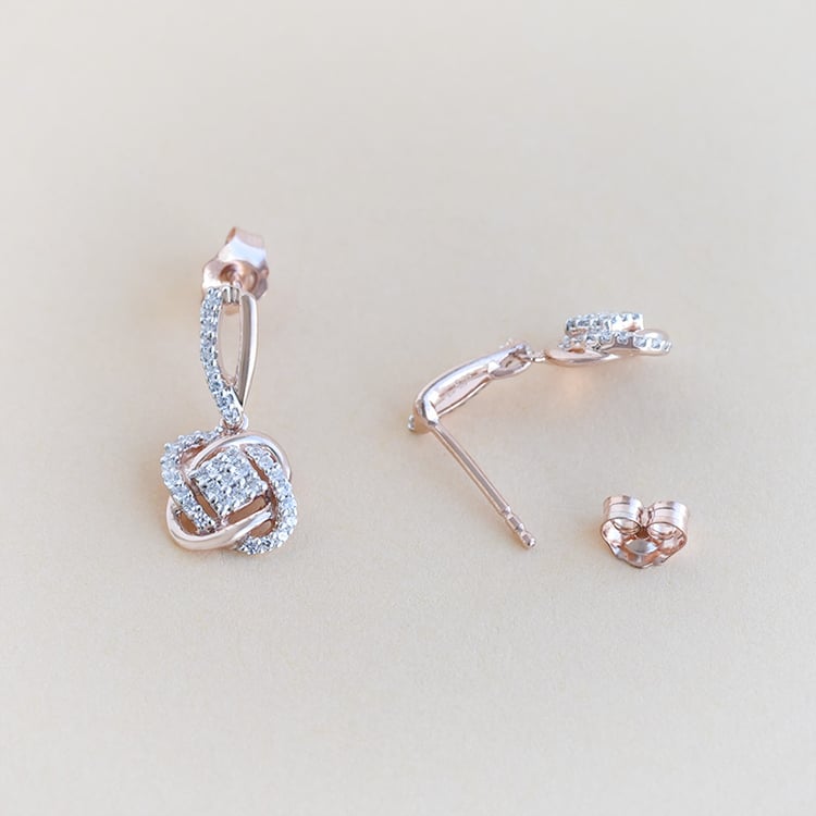 Diamantové proplétané náušnice 95863