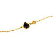 Pozlátený náramek se safírem Carita 7007