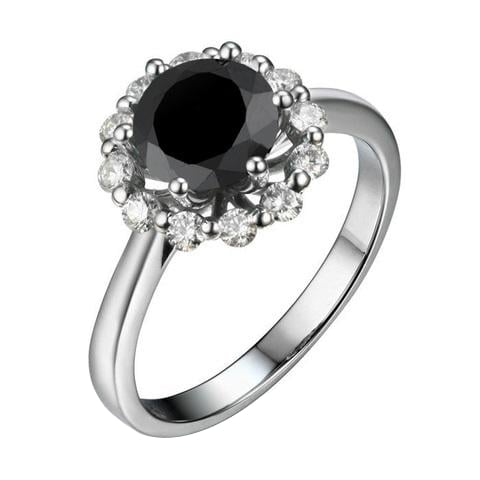 Zlatý prsten s černým diamantem