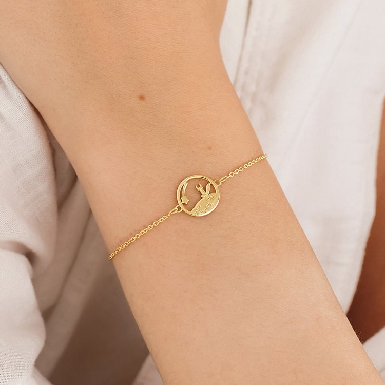 Stříbrný vykrojený náramek s liškou Malý princ 157539