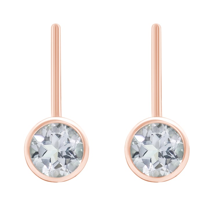 Topazové visací náušnice ze zlata