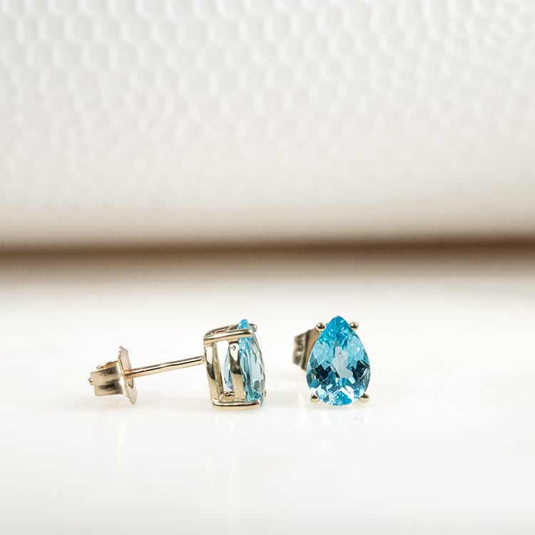 Topazové slzy ve zlaté kolekci s diamantem Plame 133310