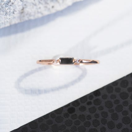 Prsten s baguette salt and pepper diamantem a lab-grown diamanty Isma