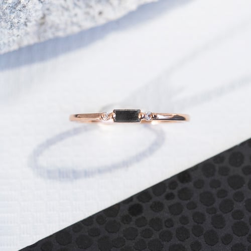 Prsten s baguette salt and pepper diamantem a lab-grown diamanty Isma